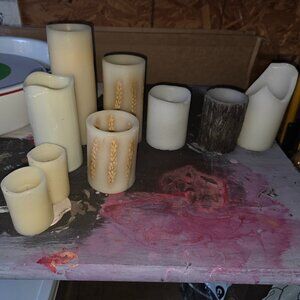 Battery powered faux candles - 9 total
